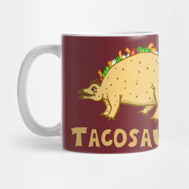 Tacosaurus Cute Dinosaur by ckrickett